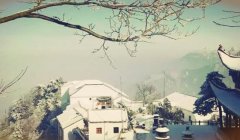 九华山今冬第一场雪 冰雪佛国碧玉无暇