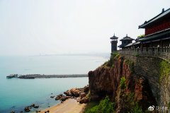 仙境蓬莱阁，朝看黄海日出，暮观渤海日落